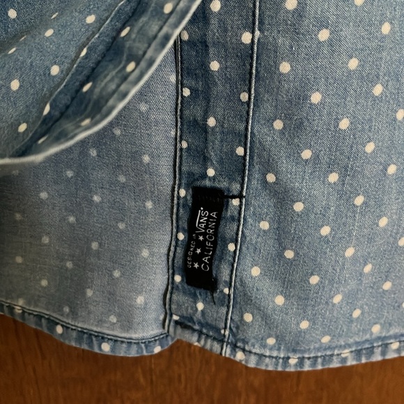 Vans denim chambray polka dot button down shirt - Picture 5 of 8